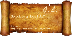 Goldberg Lestár névjegykártya